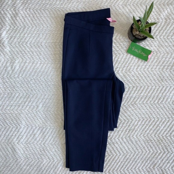 Lilly Pulitzer Alessia Stretch Dinner Pants Blue Size 4 - Picture 4 of 16